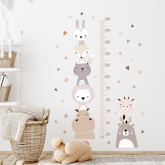 wall sticker, hight measurment ruler , todlers rom decoration