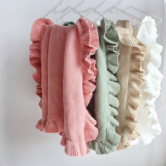 Cotton knit soft blanket